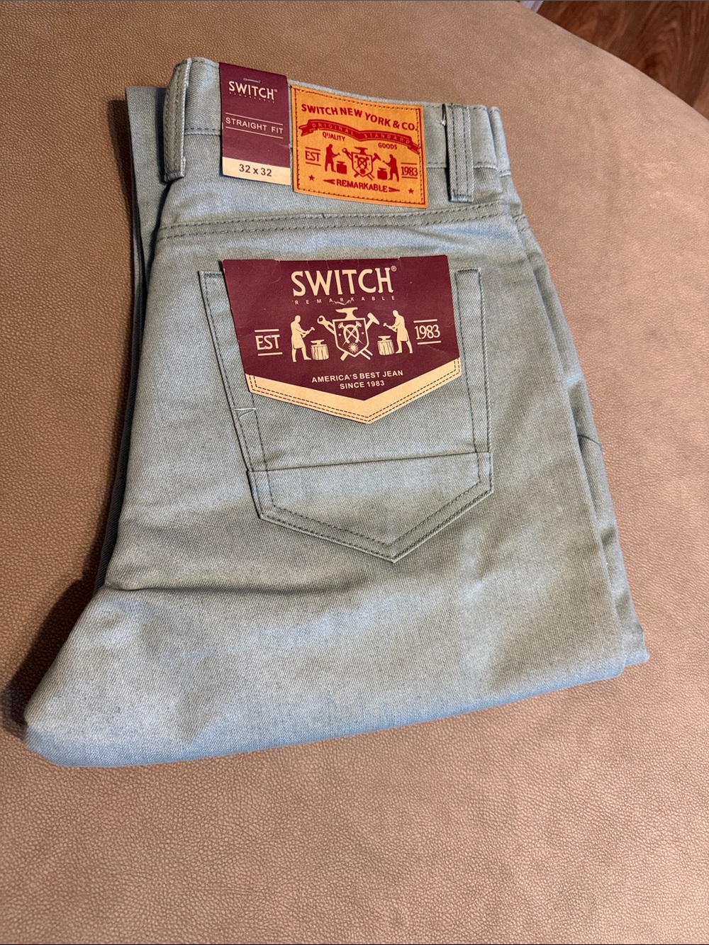 NWT Switch Men’s Straight Fit Jeans in Light Green 32x32